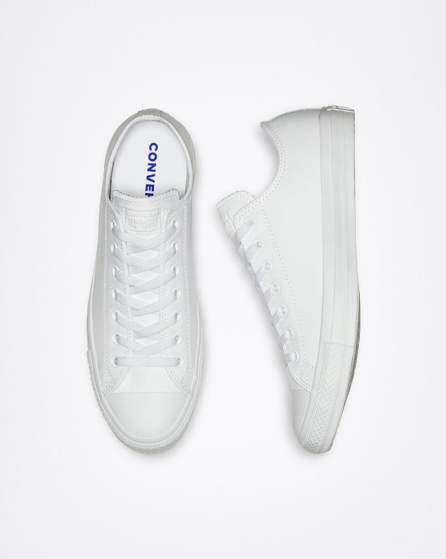 Tenisi Barbati Converse Chuck Taylor All Star Piele Albi | RO GKYFR879